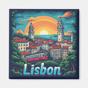 🧲 Lissabon Landmarks Reis Souvenir Portugal 🏛️ Magneet