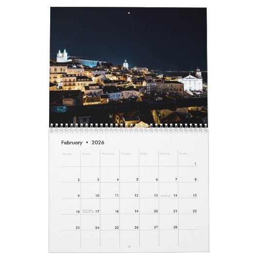 Lissabon landschappen foto kalender (Feb 2026)