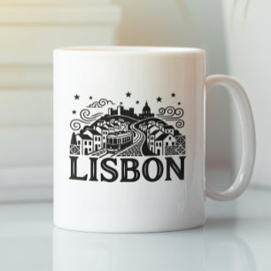 Lissabon Lisboa Portugal Minimalistisch Reis Koffiemok