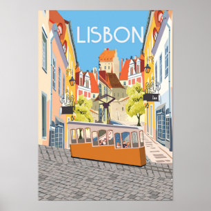 Lissabon LIsboa Portugal reisposter sticker Poster