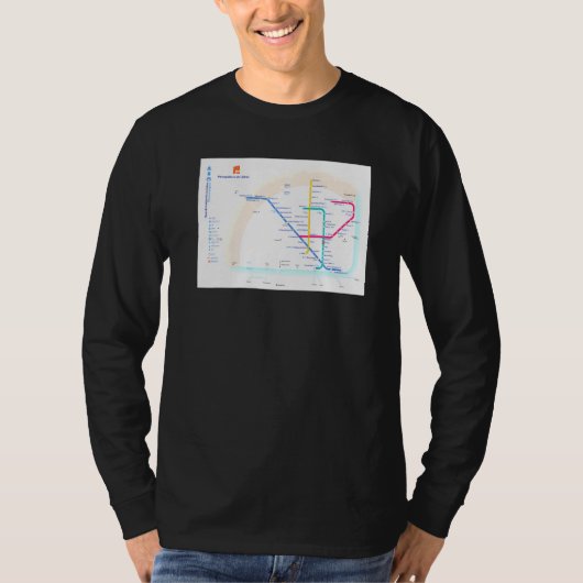 Lissabon-metrokaart Portugal T T-shirt (Voorkant)