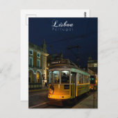 Lissabon-nacht - reiskunst briefkaart (Voorkant / Achterkant)