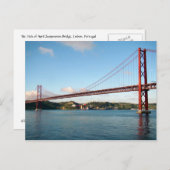 Lissabon-ophangingsbrug Briefkaart (Voorkant / Achterkant)