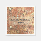 Lissabon Oranje Brown Abstract Servet (Voorkant)