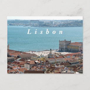 Lissabon-panorama. Briefkaart