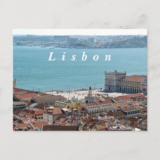 Lissabon-panorama. Briefkaart (Voorkant)