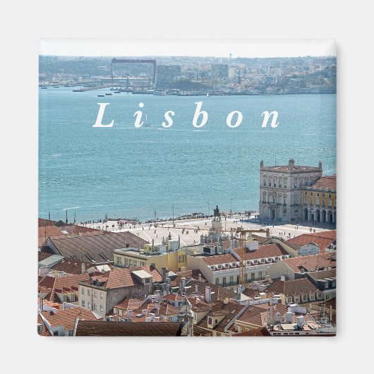 Lissabon-panorama. Magneet (Voorkant)