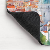 Lissabon Portgual Waterverf Panorama Uitzicht City Muismat (Hoek)