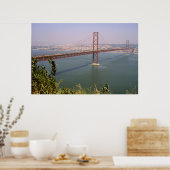 Lissabon Portugal 25 de Abril Bridge River Tejo Poster (Keuken)