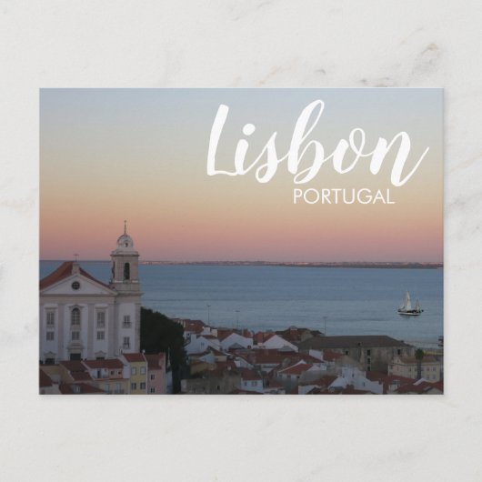 Lissabon Portugal Alfama Sunset Briefkaart (Voorkant)