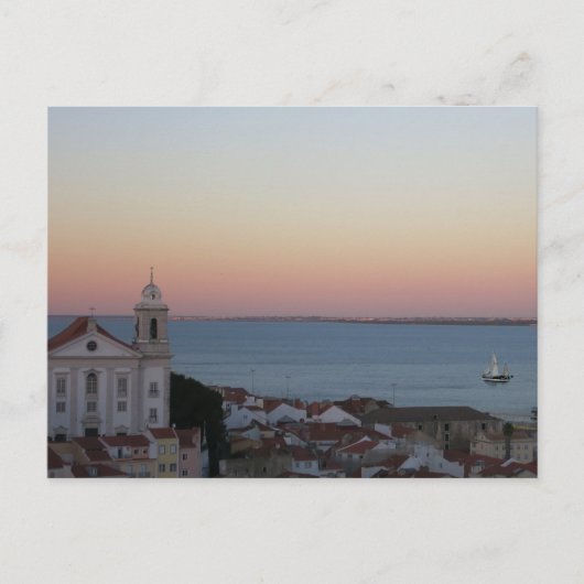 Lissabon Portugal Alfama Sunset Briefkaart (Voorkant)
