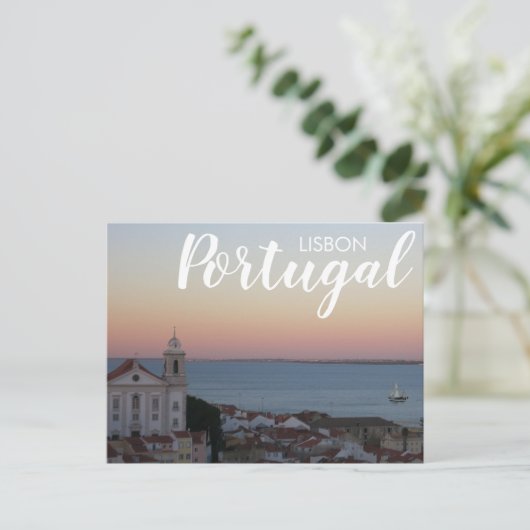 Lissabon Portugal Alfama Sunset Briefkaart (Staand voorkant)