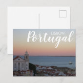 Lissabon Portugal Alfama Sunset Briefkaart (Voorkant / Achterkant)