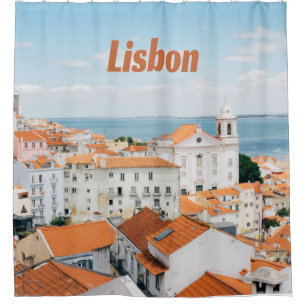 Lissabon Portugal Atlantische stranden Roofs Douchegordijn