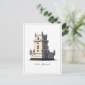 Lissabon Portugal Belem Tower Briefkaart (Staand voorkant)