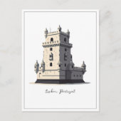 Lissabon Portugal Belem Tower Briefkaart (Voorkant)