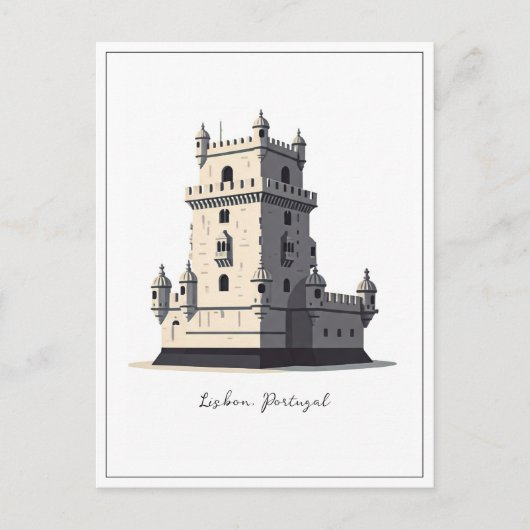 Lissabon Portugal Belem Tower Briefkaart (Voorkant)