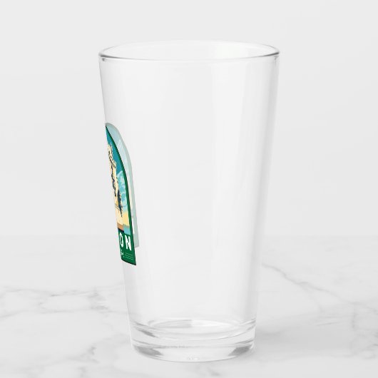 Lissabon Portugal Belem Tower Travel Retro Embleem Glas (Links)