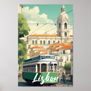 Lissabon Portugal Beroemde Reisplaats Poster