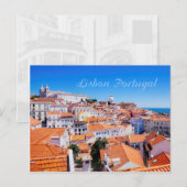 Lissabon Portugal Briefkaart (Voorkant / Achterkant)