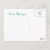 Lissabon, Portugal Briefkaart (Achterkant)