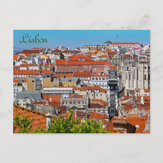 Lissabon, Portugal Briefkaart (Voorkant)