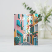 Lissabon Portugal Briefkaart (Staand voorkant)