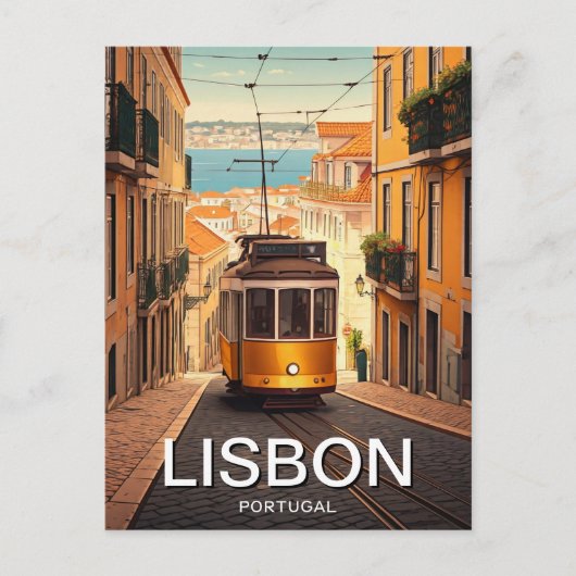 Lissabon Portugal Briefkaart (Voorkant)