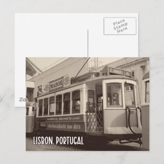 Lissabon, Portugal Briefkaart reizen (Voorkant / Achterkant)