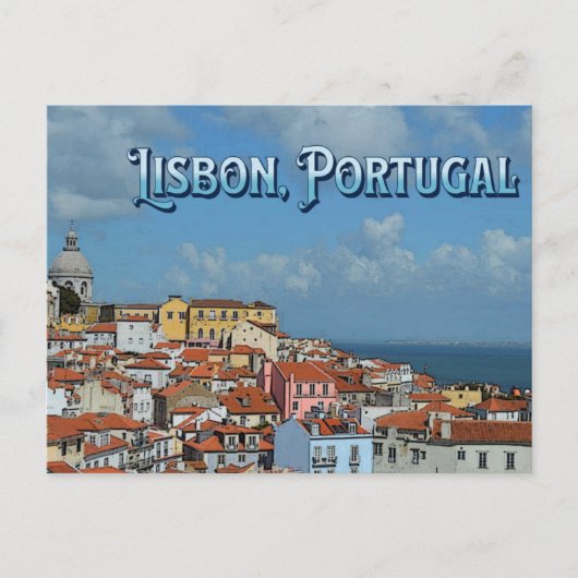 Lissabon, Portugal Briefkaart reizen (Voorkant)