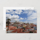 Lissabon, Portugal Briefkaart reizen (Voorkant / Achterkant)