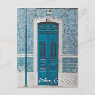 Lissabon Portugal briefkaart voor blauw reizen
