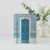Lissabon Portugal briefkaart voor blauw reizen (Staand voorkant)