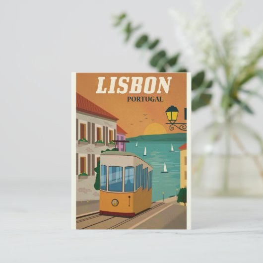 Lissabon Portugal briefkaart voor reizen (Staand voorkant)