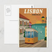 Lissabon Portugal briefkaart voor reizen (Voorkant / Achterkant)