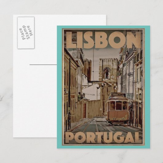 Lissabon Portugal Briefkaart voor reizen (Voorkant / Achterkant)