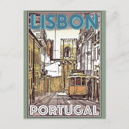 Lissabon Portugal briefkaart voor reizen (Voorkant)