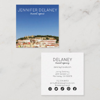 Lissabon Portugal City Europe Fototoerisme Vierkante Visitekaartje