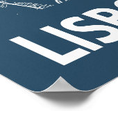 Lissabon Portugal City Map Line Art Blue Print (Hoek)