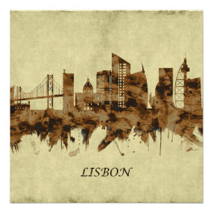 Lissabon Portugal Cityscape Perfect Poster