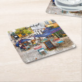 Lissabon Portugal Custom Square Onderzetters (Schuin)