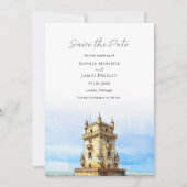 Lissabon Portugal Destination Wedding Save The Date (Voorkant)