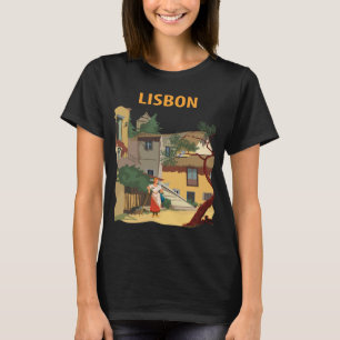 Lissabon Portugal Dorp Straat Reizen T-shirt