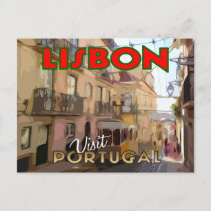 Lissabon, Portugal Een kaart van serie Bezoek...