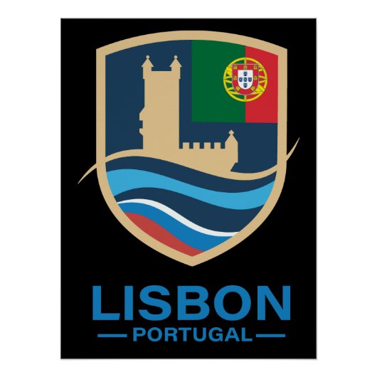 Lissabon Portugal Europa Perfect Poster (Voorkant)