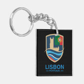 Lissabon Portugal Europa Sleutelhanger (Voorkant Links)