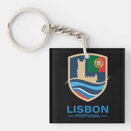 Lissabon Portugal Europa Sleutelhanger (Voorkant)