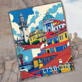 Lissabon Portugal Europa Travel Art Keepsake Briefkaart