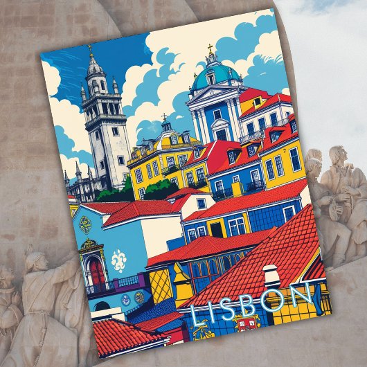 Lissabon Portugal Europa Travel Art Keepsake Briefkaart