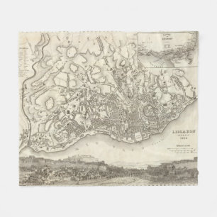 Lissabon, Portugal Fleece Deken